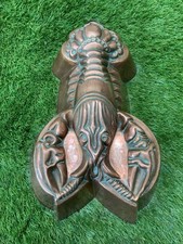Antique Lobster Copper Jelly Moulds H215