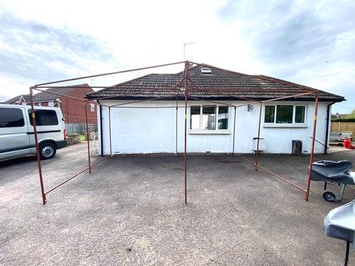 Steel market stall frame - market,