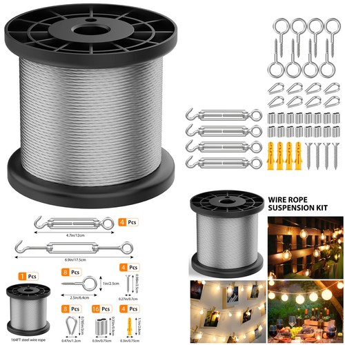 30m 50m wire rope - rope, kit
