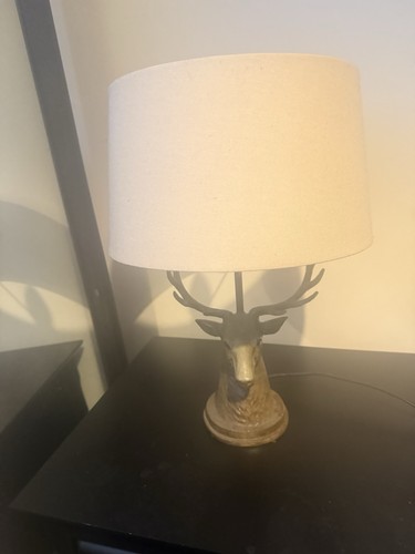 Brown rustic resin stag - brown,