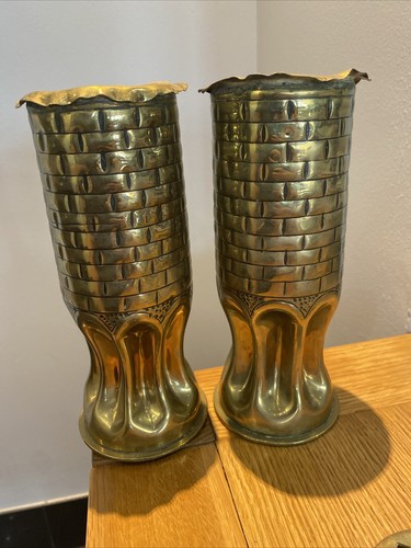 Ww1 artillery shells brass - ww1,