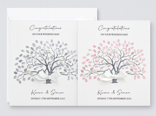 Personalised wedding card - card,