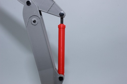 Red cylinder digger - cylinder, 1:50