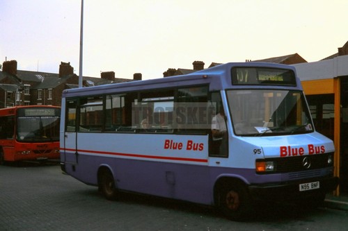 35mm slide blue bus - slide,