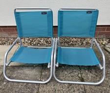 Rio Beach Aluminium Lightweight Folding Chairs X2
