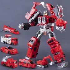 6in1 Bruticus G1 Transform Fire Team Truck Combiner Robot Action Figure Toy Gift