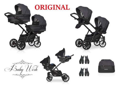 Riko team twin baby pram - team,