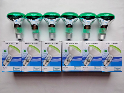40w green e27 screw - 6x,