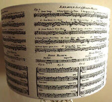 Music Score light shade,lampshade, vintage,shabby chic black cream Free Gift