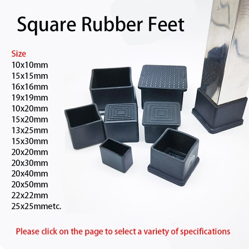 Square rubber furniture foot - furniture,