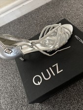 Quiz Size 7 Silver Kitten Heel