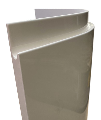 731mm curved gloss cream - curved,