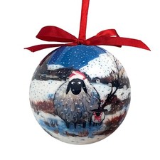 Sheep Christmas Bauble by Thomas Joseph, Ornament Ball Tree Decoration