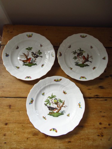 Herend rothschild bird dessert - rothschild,