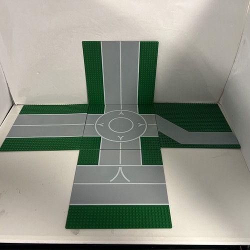 Lego green baseplate road x - lego,