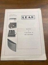 Leak Amplifier Pre Amplifier Vari-slope 3 Flyer  Information - T42