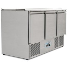 NEW KOLDBOX STAINLESS STEEL TRIPLE 3 DOOR REFRIGERATED FOOD PREP COUNTER FRIDGE