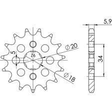 S AC SPROCKET P428-D15 for Kymco 125 CK Pulsar 2004-2005