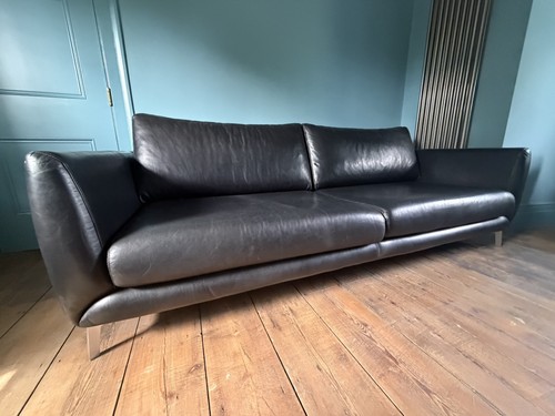 Boconcept black oxford leather - black,