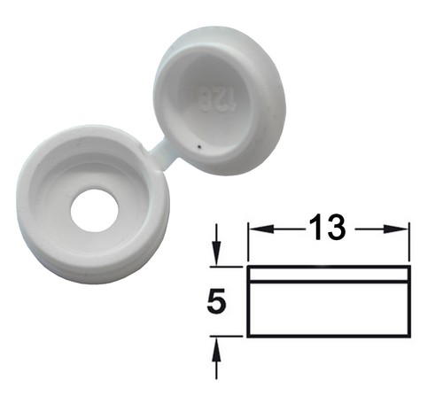 Plastic hinged screw cover - plastic,