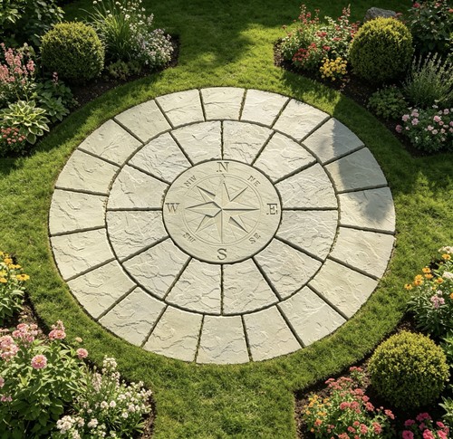 Buff new compass paving - 1.8m,