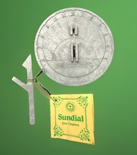 Vintage Universal Specialties 4.5” Garden Sundial Solid Aluminum w/ Tags NEW VTG