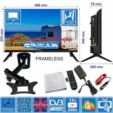 eStar 22" TV + Wall Bracket 12V / 240V Full HD TV for MOTORHOME CARAVAN BOAT VAN