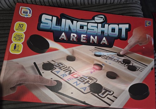 Slingshot arena wooden - wooden, puck