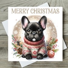 French Bulldog Christmas Card