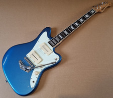 Harley Benton VT Series + Upgrades Fender Pickups Jazzmaster Style Blue