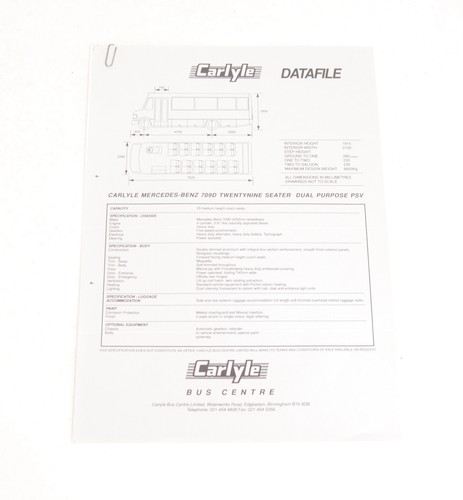 Bus coach specification sheet - bus,