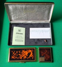 Sarome Vintage Lighter Rare Japan Made Woth Case and CIGARETE CASE