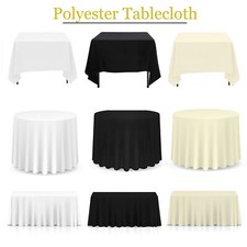 Table Cover Cloth Polyester Linen Dining Cloth Rectangle Round Square Tablecloth