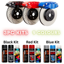 Brake Caliper Paint Restoration Kit 3pc High Performance 9 Colours Gloss Finish