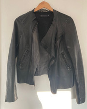 Zara Black Waterfall Leather