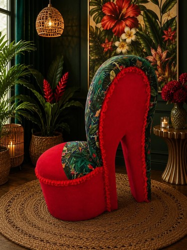 Tropical ruby red plush - red, &