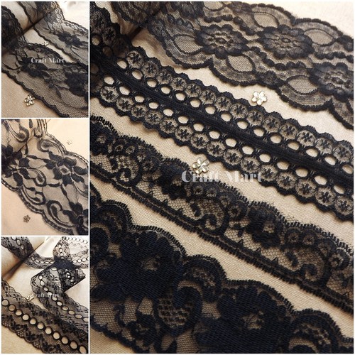 Vintage antique black - black, lace