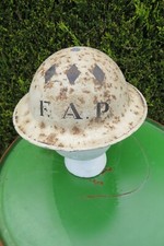 100% original WW2 Party Leaders First Aid Party (F.A.P) Steel Helmet,