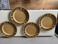 Retro Kiln Craft Bacchus Dinner Plates 1970’s (four) 25cm 