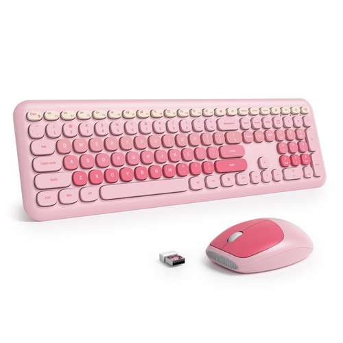 Pink quiet keyboard and - quiet,