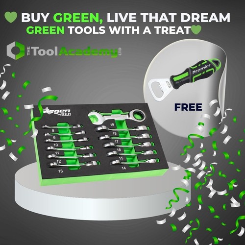 Sealey green 12pc stubby - sealey,