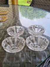 4 VINTAGE PATTERNED GLASS