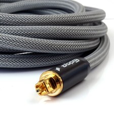 Interconnect - Fibre Optic Digital Audio Cable EDGE 0.5m to 5m length GREY cable