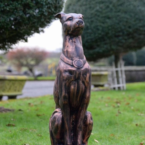 Greyhound garden sculpture - sculpture,