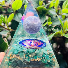 Crystal Orgonite Pyramid, Tree