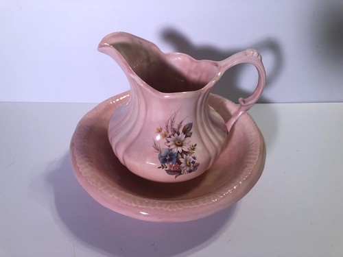 Vintage wash bowl and - , pitcher