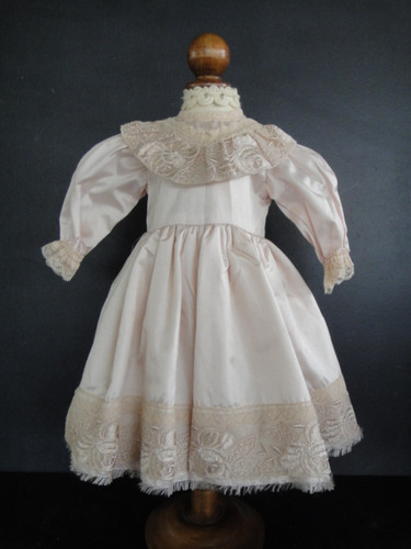 Silk pink dress for antique - pink,