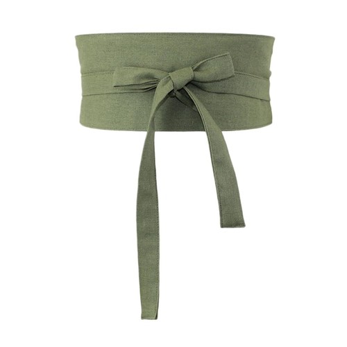 Women cotton linen obi belt - women,