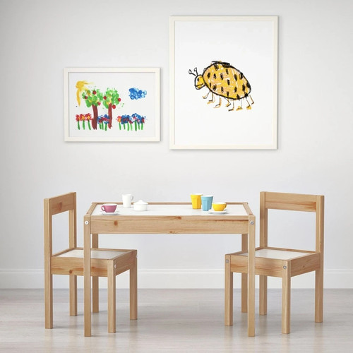 Kids wooden table - table, and