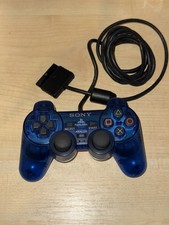 Sony PlayStation 2 PS2 Official Blue DualShock 2 Controller SCPH-10010 Tested